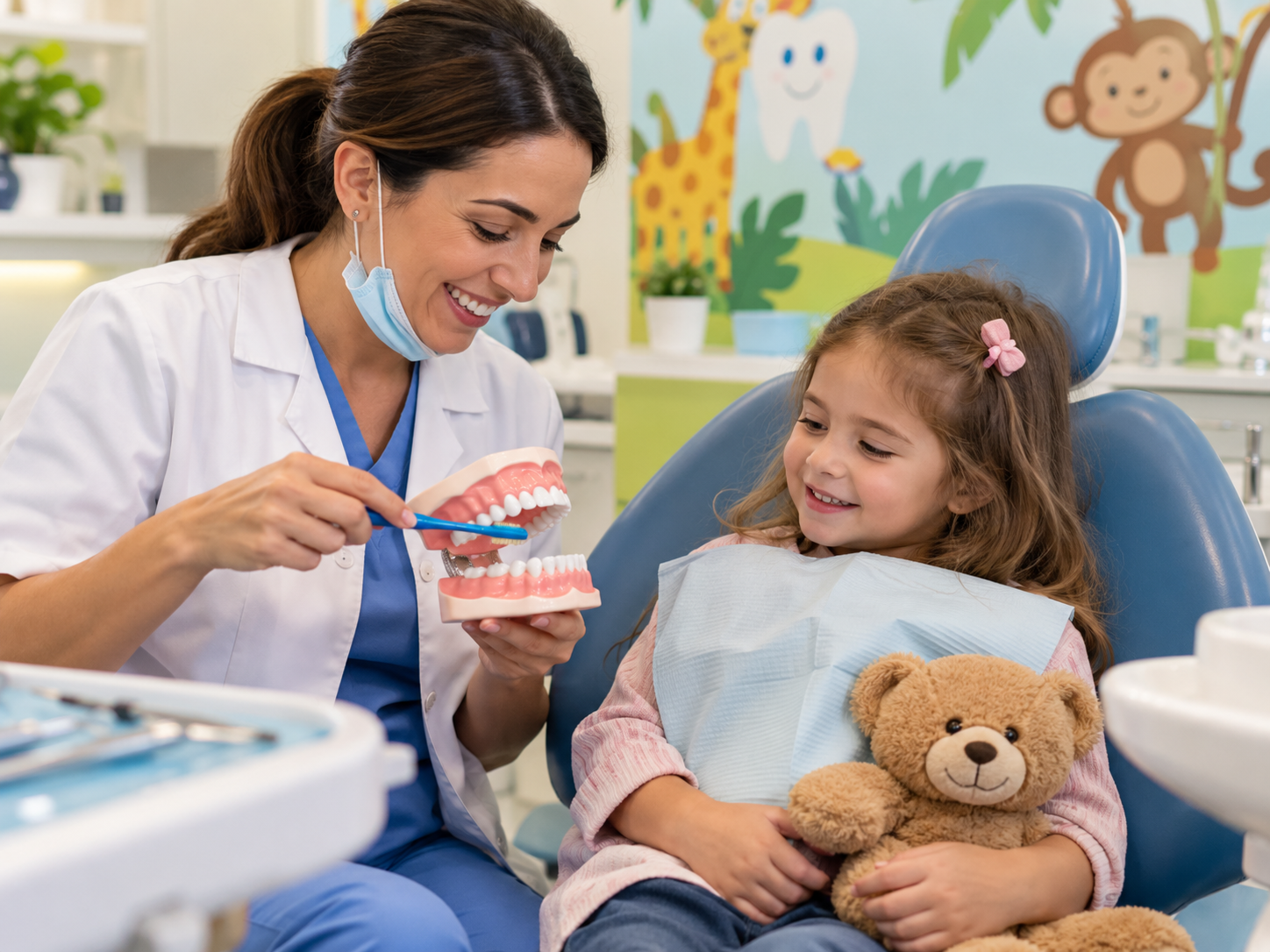 Dental clinic team in a healthcare environment